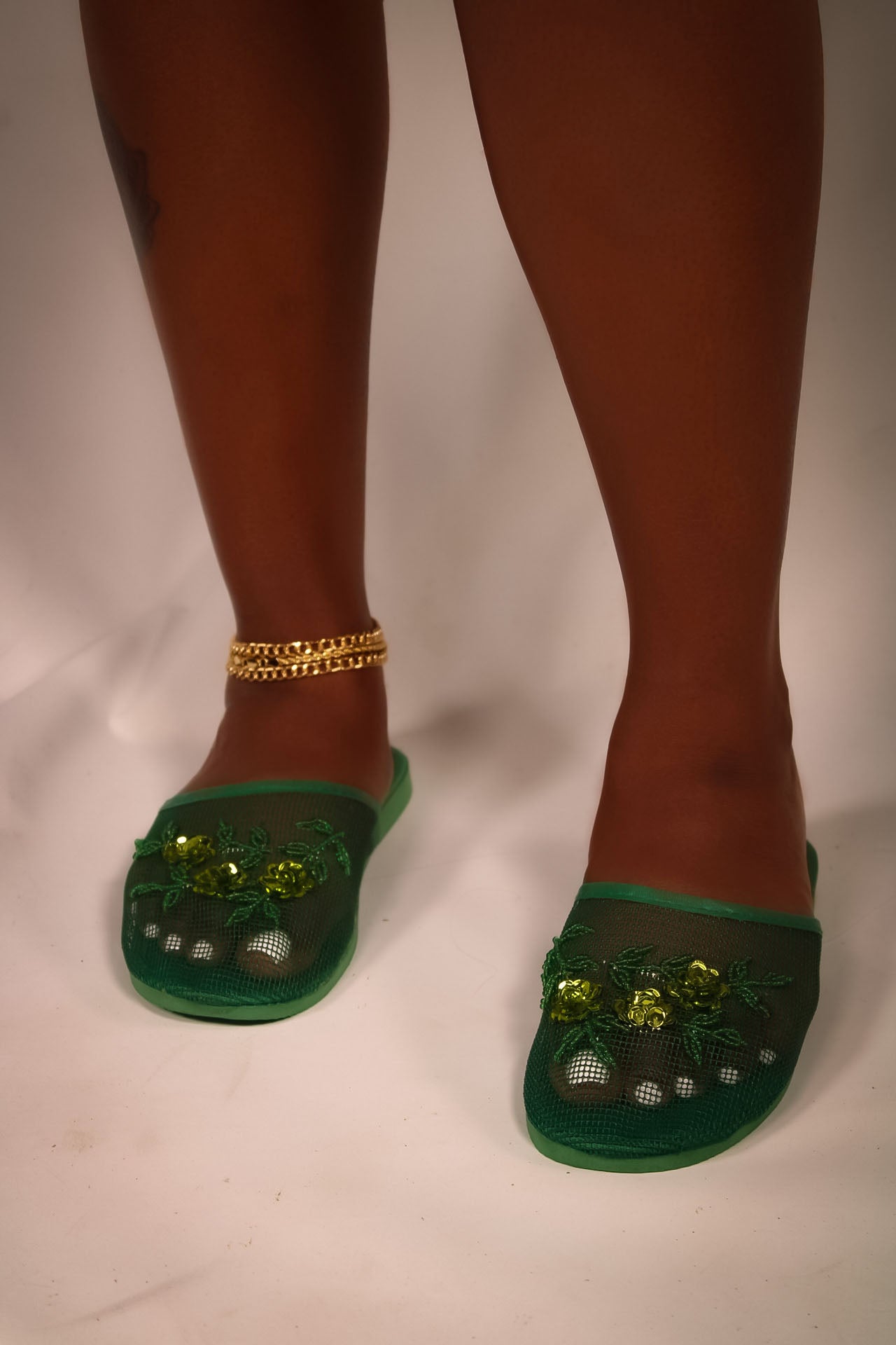 Chinese Slippers Classic Green